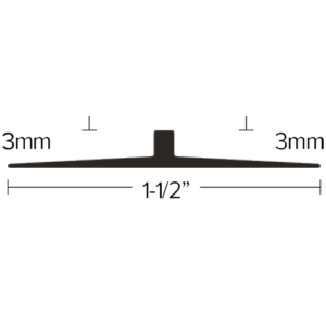 LVT 133 - 3MM to 3MM LVT NO-LIP JOINER Diagram