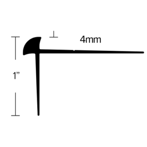 LVT 343 - 4MM NO-LIP STAIR NOSING Diagram