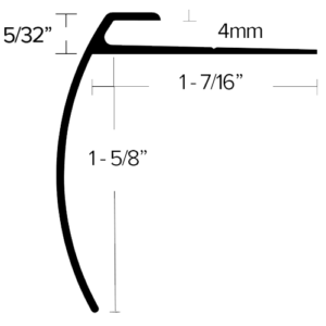 LVT 606 - 4MM LVT STAIR NOSING Diagram
