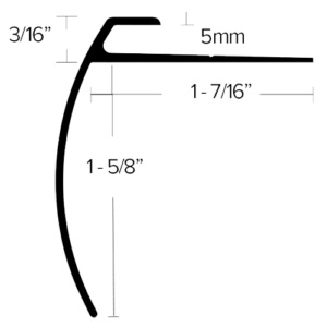 LVT 608 - 5MM LVT STAIR NOSING Diagram