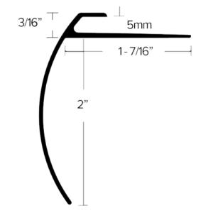 LVT 610 - 5MM LVT STAIR NOSING LONG Diagram