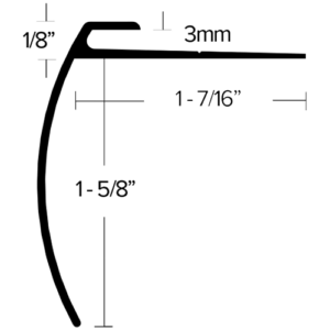 LVT 630 - 3MM LVT STAIR NOSING Diagram