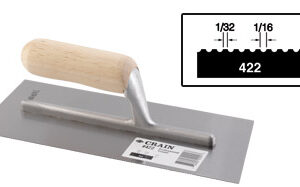 No. 422 Trowel 1/16 x 1/32 x 1/32 U Notch