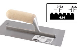 No. 424 Trowel 3/32 x 3/32 x 3/32 V Notch